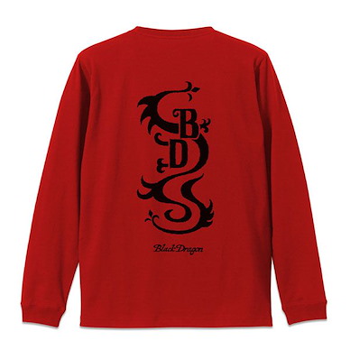 東京復仇者 (細碼)「黑龍」長袖 紅色 T-Shirt Black Dragon Sleeve Rib Long Sleeve T-Shirt /RED-S【Tokyo Revengers】