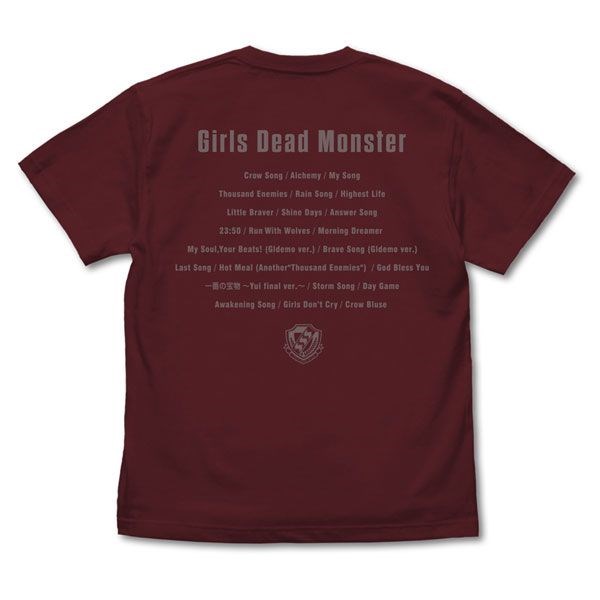 天使的脈動 : 日版 (大碼)「Girls Dead Monster」酒紅色 T-Shirt