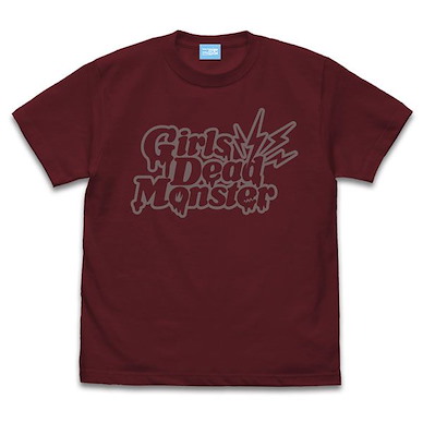 天使的脈動 (細碼)「Girls Dead Monster」酒紅色 T-Shirt Girls Dead Monster T-Shirt /BURGUNDY-S【Angel Beats!】