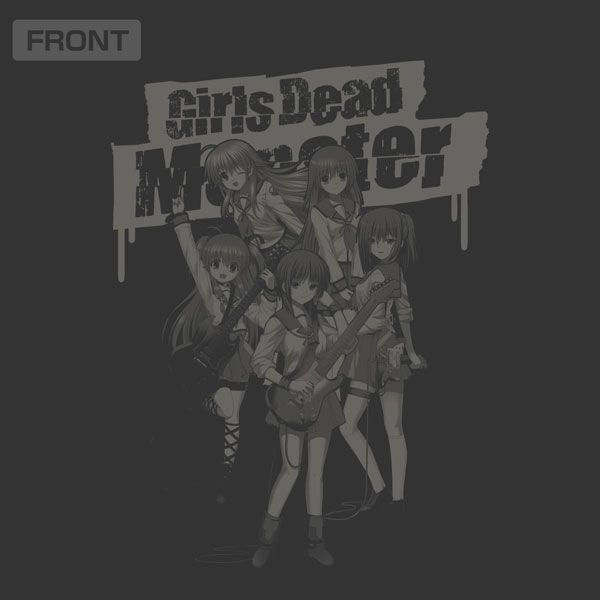 天使的脈動 : 日版 (大碼)「Girls Dead Monster Concert」墨黑色 T-Shirt