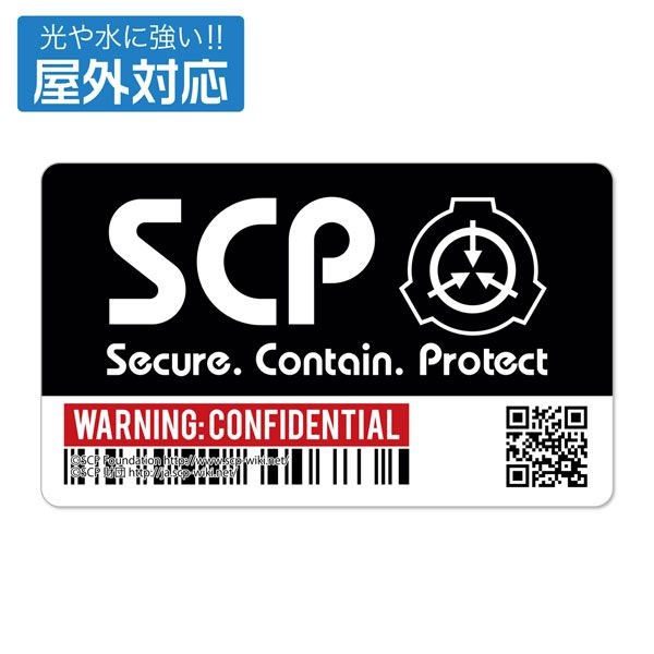 SCP基金會 : 日版 室外對應 貼紙 (6.6cm × 11cm)