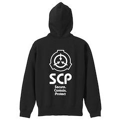 SCP基金會 (細碼) 黑色 連帽拉鏈外套 Zip Hoodie /BLACK-S【SCP Foundation】
