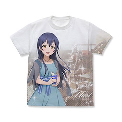 LoveLive! 明星學生妹 (加大)「園田海未」Party Dress Ver. 全彩 T-Shirt New Illustration Umi Sonoda Full Graphic T-Shirt Party Dress Ver./WHITE-XL【Love Live! School Idol Project】