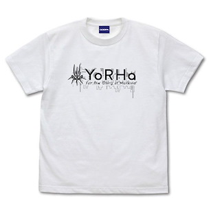 尼爾系列 (加大)「寄葉部隊」Ver1.1a 白色 T-Shirt Ver1.1a YoRHa Military Force T-Shirt /WHITE-XL【NieR Series】