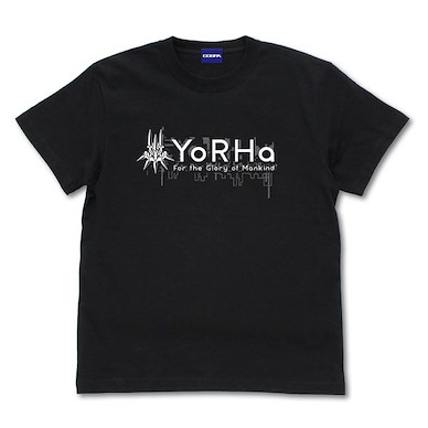 尼爾系列 (細碼)「寄葉部隊」Ver1.1a 黑色 T-Shirt Ver1.1a YoRHa Military Force T-Shirt /BLACK-S【NieR Series】