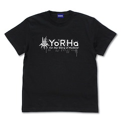 尼爾系列 (大碼)「寄葉部隊」Ver1.1a 黑色 T-Shirt Ver1.1a YoRHa Military Force T-Shirt /BLACK-L【NieR Series】