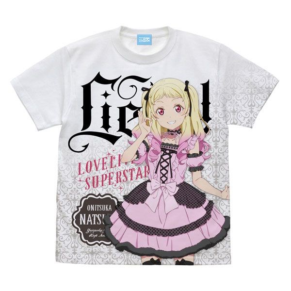 LoveLive! Superstar!! : 日版 (大碼)「鬼塚夏美」Lolita Fashion Ver. 全彩 白色 T-Shirt