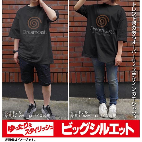 Dreamcast (DC) : 日版 (大碼)「Dreamcast」寬鬆 黑色 T-Shirt