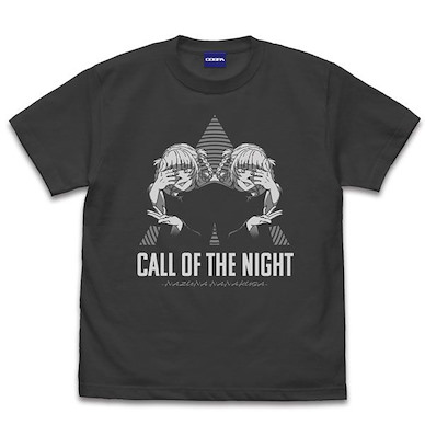 徹夜之歌 (細碼)「七草薺」SOMEONE SAID HUMAN BLOOD TASTES BEST AT NIGHT 墨黑色 T-Shirt Nazuna Psychedelic T-Shirt /SUMI-S【Call of the Night】