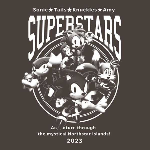 超音鼠 : 日版 (細碼)「超音鼠」Sonic Superstars 暗黑 T-Shirt