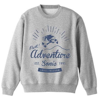 超音鼠 (中碼)「超音鼠」混合灰色 長袖運動衫 Sonic Outdoor Sweatshirt /MIX GRAY-M【Sonic the Hedgehog】