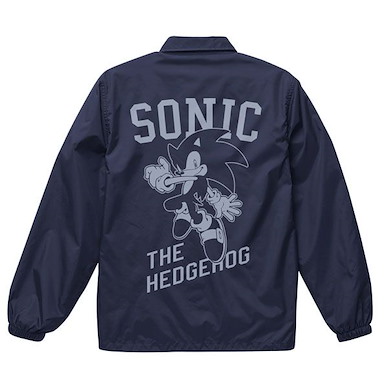 超音鼠 (中碼)「超音鼠」深藍色 外套 Sonic College Coach Jacket /NAVY-M【Sonic the Hedgehog】