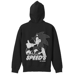 超音鼠 (加大)「超音鼠」SPEED'S 黑色 連帽拉鏈外套 Sonic Zip Hoodie /BLACK-XL【Sonic the Hedgehog】