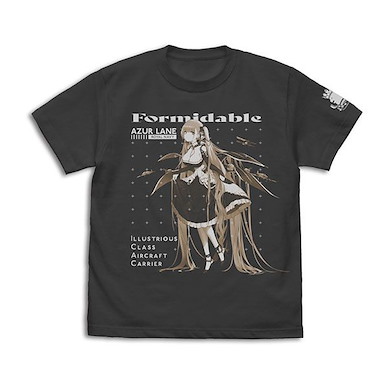 碧藍航線 (細碼)「可畏號航空母艦」墨黑色 T-Shirt Formidable T-Shirt /SUMI-S【Azur Lane】