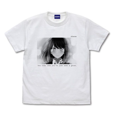 我推的孩子 (加大)「黑川赤音」完美眼神演技 白色 T-Shirt Akane Kurokawa Photo Graphic T-Shirt /WHITE-XL【Oshi no Ko】