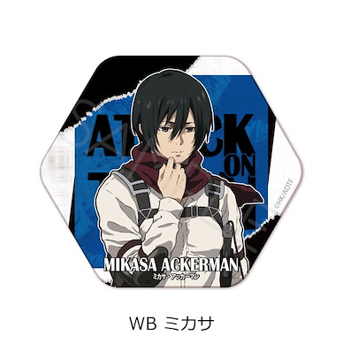 進擊的巨人 「米卡莎」六角形徽章 The Final Season 第9彈 Hexagonal Can Badge WB Mikasa Vol. 9【Attack on Titan】