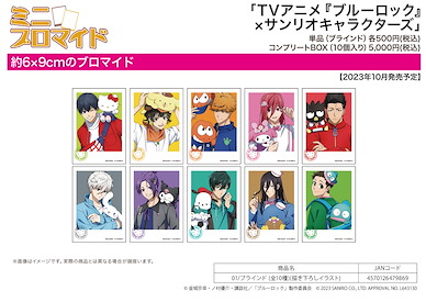 BLUE LOCK 藍色監獄 拍立得相咭 Sanrio 系列 01 (10 個入) Mini Bromide x Sanrio Characters 01 Original Illustration (10 Pieces)【Blue Lock】