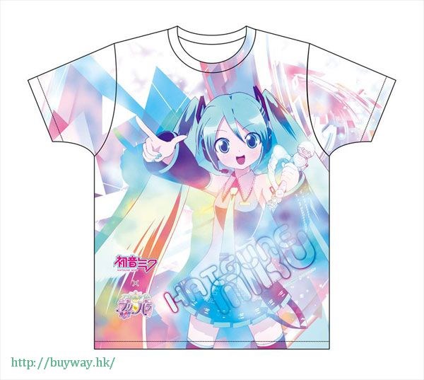 VOCALOID系列 : 日版 (大碼)「初音未來」Hatsune Miku x PriPara T-Shirt