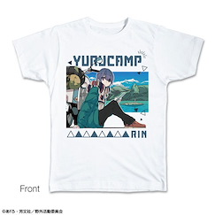 搖曳露營△ (中碼)「志摩凜」白色 T-Shirt T-Shirt M Size Design 02 (Rin Shima)【Laid-Back Camp】