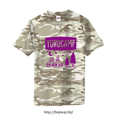 搖曳露營△ (細碼) 米色迷彩 T-Shirt Camouflage T-Shirt Beige (S Size)【Laid-Back Camp】