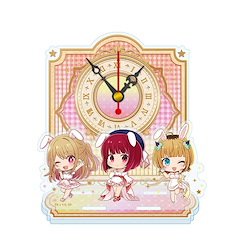 我推的孩子 「露比 + 有馬加奈 + MEM 啾」白兔子禮服 亞克力座枱鐘 Puchichoko Mini Acrylic Clock Ruby & Arima Kana & MEM-cho White Dress【Oshi no Ko】