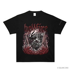 最終幻想系列 (大碼)「伊弗利特」hellfire 黑色 T-Shirt hellfire T-Shirt (L Size)【Final Fantasy Series】