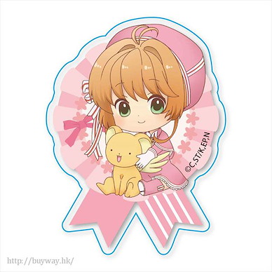 百變小櫻 Magic 咭 「木之本櫻」粉紅絲帶戰鬥服 亞克力徽章 GyuGyutto Acrylic Badge Kinomoto Sakura Battle 1【Cardcaptor Sakura】