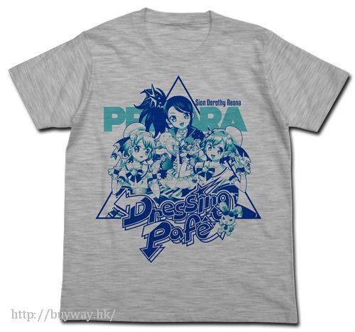 星光樂園 : 日版 (大碼)「紫苑 + 桃樂絲 + 雷歐納」T-Shirt 灰色