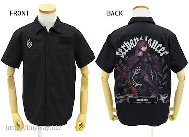 Fate系列 (大碼)「Lancer (Scathach)」黑色 裇衫 Scathach Full Color Work Shirt / BLACK - L【Fate Series】