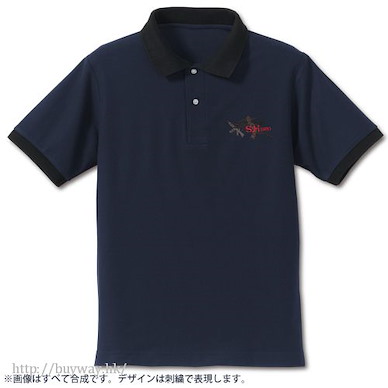 IS 無限斯特拉托斯 (細碼)「黒ウサギ隊」Polo Shirt 黑色 Schwarzer Hase Embroidery Polo Shirt / NAVY x BLACK - S【IS (Infinite Stratos)】