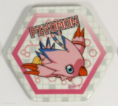 數碼暴龍系列 (2 枚入)「比丘獸」夜光收藏徽章 High Luminous Can Badge Piyomon【Digimon Series】