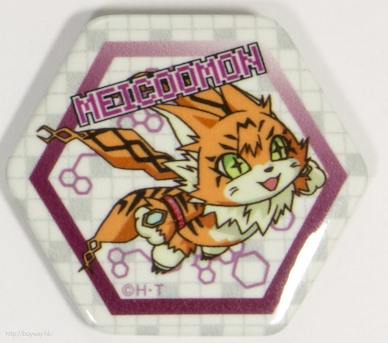 數碼暴龍系列 (2 枚入)「緬因貓獸」夜光收藏徽章 High Luminous Can Badge Meicoomon【Digimon Series】