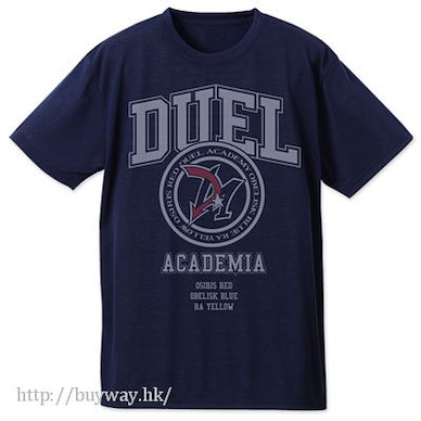 遊戲王 系列 (加大) "決鬥學院" 吸汗快乾 深藍色 T-Shirt GX Duel Academy Dry T-Shirt / NAVY - XL【Yu-Gi-Oh!】