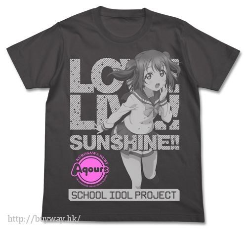 LoveLive! Sunshine!! : 日版 (中碼)「黑澤露比」墨黑色 T-Shirt