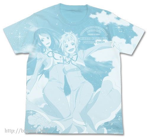 藍海少女！ : 日版 (大碼)「光 + 雙葉」水藍 T-Shirt