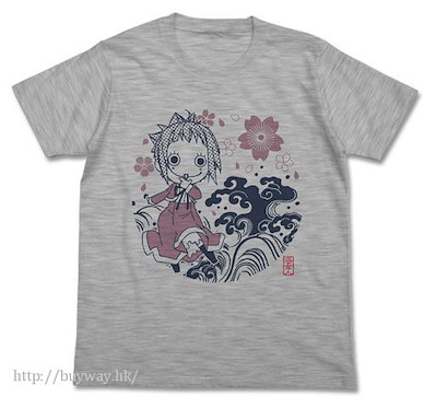 藍海少女！ (細碼)「小日向光 (閃光)」灰色 T-Shirt Bikari T-Shirt / HEATHER GRAY - S【Amanchu!】