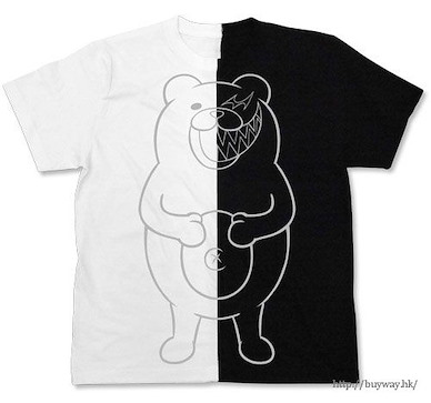 槍彈辯駁 (大碼)「黑白熊」T-Shirt Monokuma Graphic Nikoichi T-Shirt / WHITE x BLACK-L【Danganronpa】