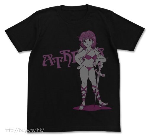 Athena : 日版 (大碼)「Athena 公主」黑色 T-Shirt