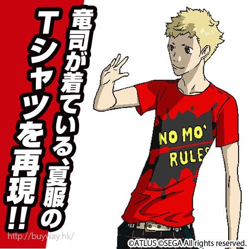 女神異聞錄系列 : 日版 (中碼)「坂本竜司」竜司の夏服 紅色 T-Shirt