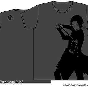 刀劍亂舞-ONLINE- (大碼)「加州清光」石南黑 T-Shirt Crest Embroidery T-Shirt Kashu Kiyomitsu Heather Black - L【Touken Ranbu -ONLINE-】