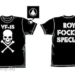 超時空要塞 (加大)「福卡」骷髏頭小隊 黑色 T-Shirt Focker Special T-Shirt / BLACK-XL【Macross】