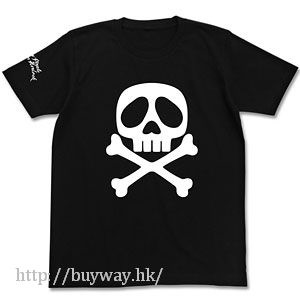 宇宙海盜哈洛克 : 日版 (大碼)「巨大骷髏」黑色 T-Shirt