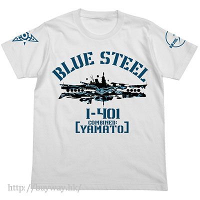 蒼藍鋼鐵戰艦 : 日版 (中碼)「伊歐娜」I-401 [Combined: YAMATO] 白色 T-Shirt