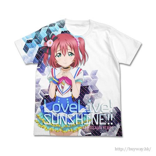 LoveLive! Sunshine!! : 日版 (細碼)「黑澤露比」白色 全彩 T-Shirt