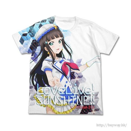 LoveLive! Sunshine!! : 日版 (大碼)「黑澤妲雅」白色 全彩 T-Shirt