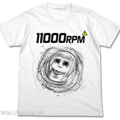 Pop Team Epic (加大)「POP子」11000RPM 白色 T-Shirt 11000RPM T-Shirt / White - XL【Pop Team Epic】