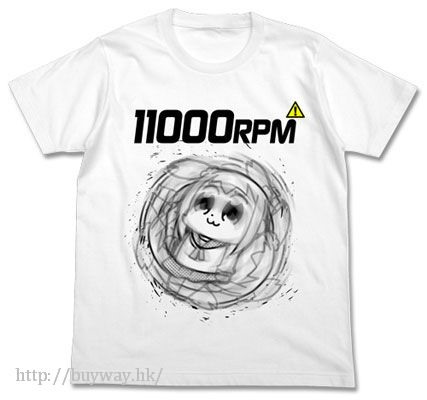 Pop Team Epic : 日版 (中碼)「POP子」11000RPM 白色 T-Shirt