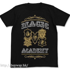 問答魔法學院 : 日版 (細碼)「MAGIC ACADEMY」黑色 T-Shirt