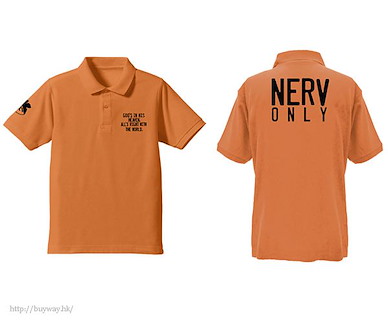 新世紀福音戰士 (細碼)「NERV」橙色 Polo Shirt "NERV" Polo Shirt / ORANGE - S【Neon Genesis Evangelion】