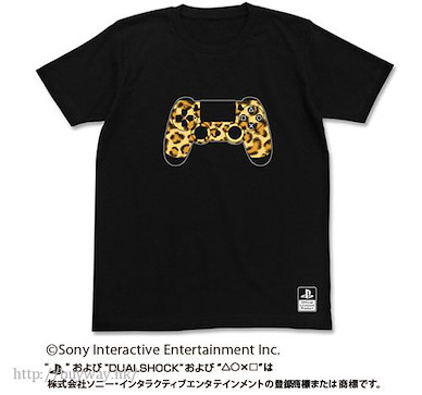 PlayStation (大碼)「豹紋 DUALSHOCK4」黑色 T-Shirt Leopard Print DUALSHOCK 4 T-Shirt / Black - L【PlayStation】